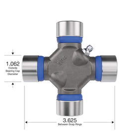 Spicer bearing cap close-up highlighting 1.062 inch diameter for precise fit