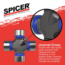 Spicer outside snap ring detail showing secure retention and durability