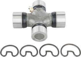 Spicer U-joint close-up of cross and caps, clear wear-resistant finish