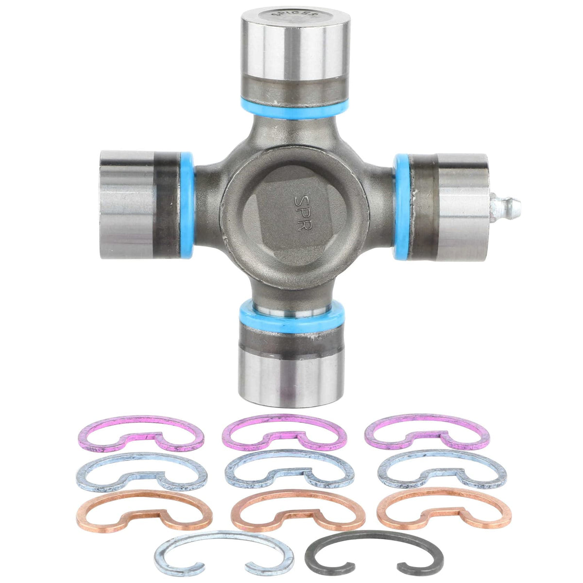 Spicer front view of U-joint showing overall shape and fitment benefit