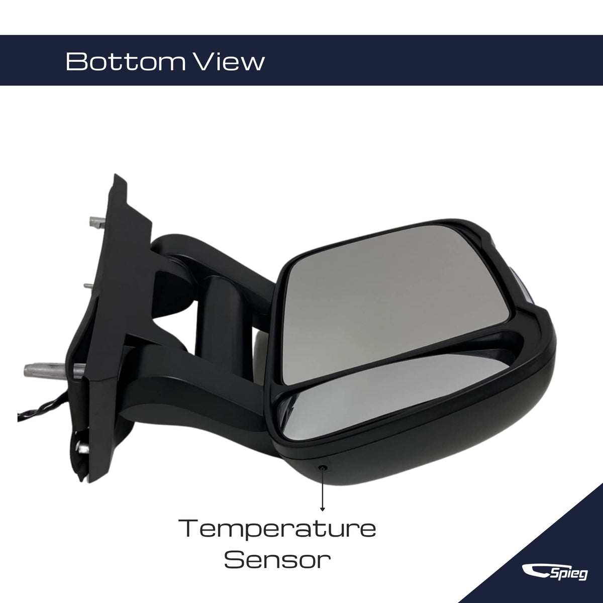Spieg turn signal lens illuminated showing improved road signaling benefit