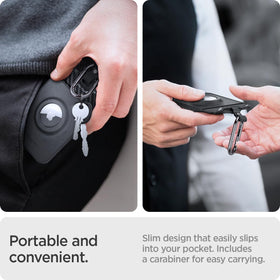 Spigen Air Fit clipped with carabiner showing convenient attachment option