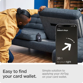 Spigen Air Fit inside a wallet showing slim compatibility and organization