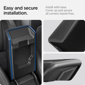 Spigen cover being slipped on during installation showing quick-install benefit