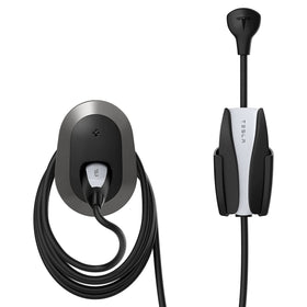 Spigen Bespoke front view in dark silver showing tidy Tesla Mobile Connector storage and clean look