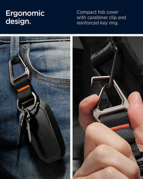 Spigen zinc-alloy carabiner and O-ring for secure attachment
