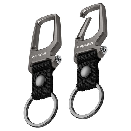Spigen front view of carabiner pack showing compact design and durable finish