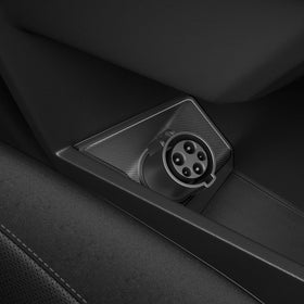 Spigen carbon edition front view showing compact dock and clean fit benefit