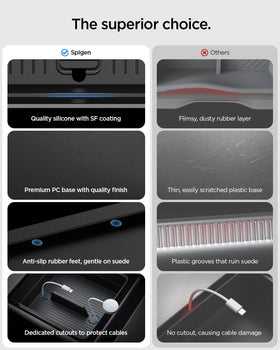 Spigen carbon-fiber accent detail conveying premium look and factory match