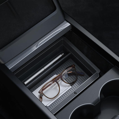 Spigen front view of console organizer showing clean fit and added storage benefit