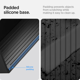 Spigen textured carbon-fiber style material resisting scuffs