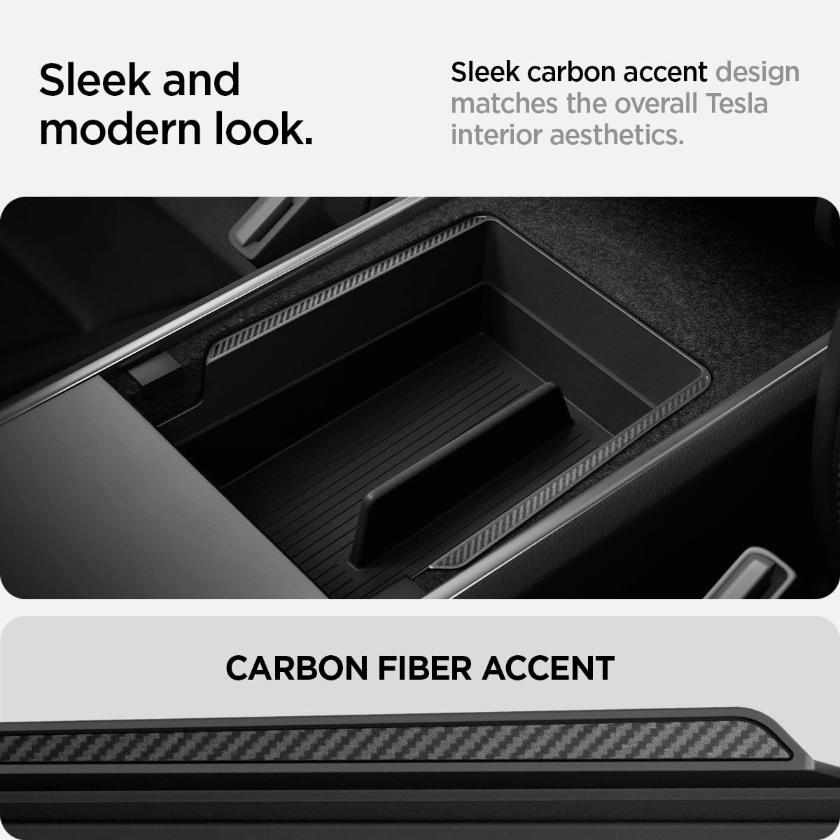 Spigen holding phone inside console to show secure charging placement