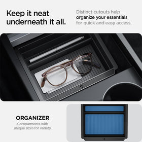 Spigen sliding action demo for easy access and organized storage benefit