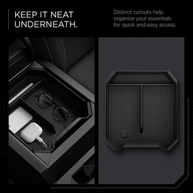 Spigen cable cutout closeup for tidy charging cable routing