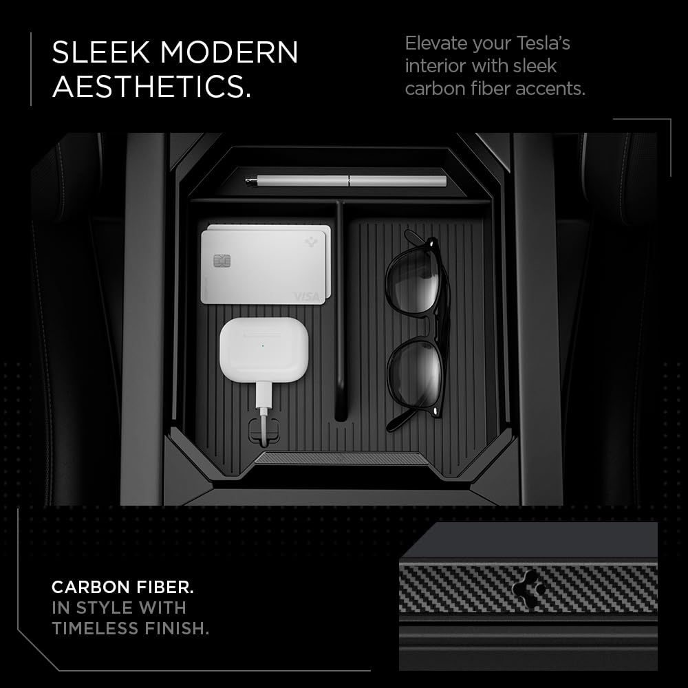 Spigen carbon fiber accent and PC material highlighting durability
