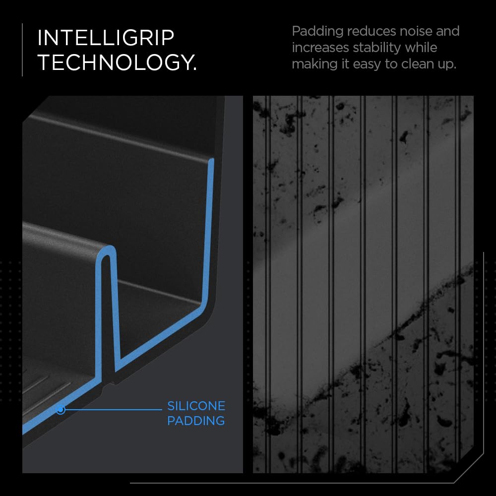 Spigen organizer next to smartphone showing scale and capacity