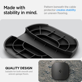Spigen with Tesla cable in use enabling safe charging while closed