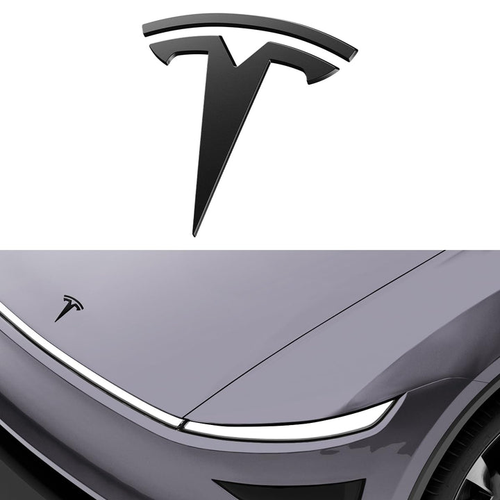 Spigen badge front view showing centered emblem and clean finish for improved aesthetics