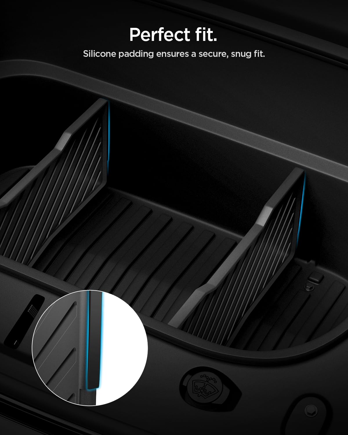 Spigen divider material texture close-up durable construction visible