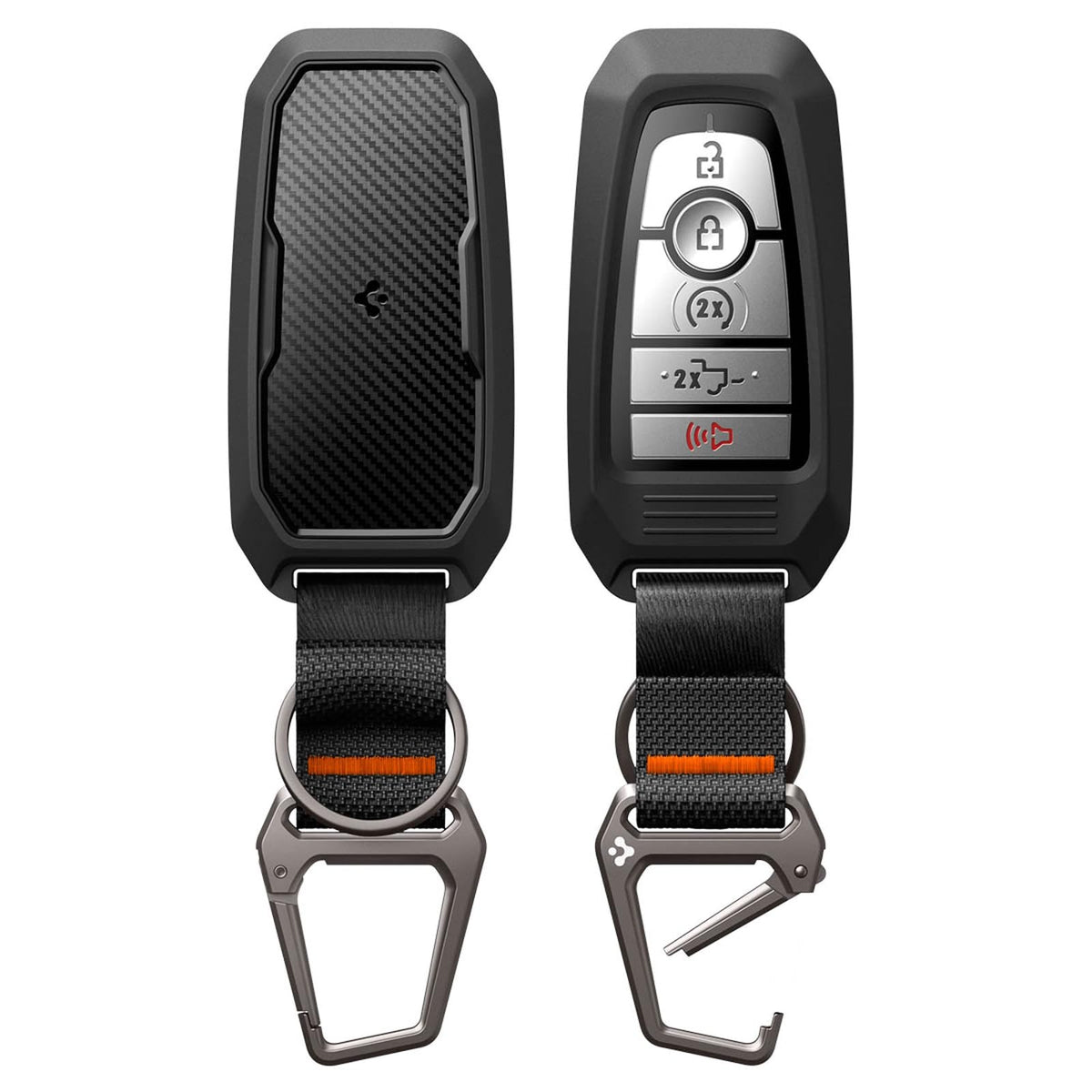Spigen front view of key fob cover showing clean fit and protection
