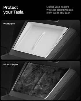 Spigen cover installed in Tesla Model Y showing neat factory look benefit