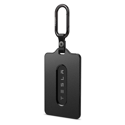 Spigen front view of card holder showing sleek design and protection benefit