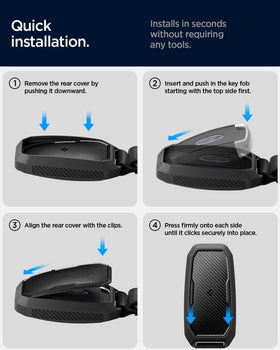 Spigen attached to car interior loop showing organized carry benefit
