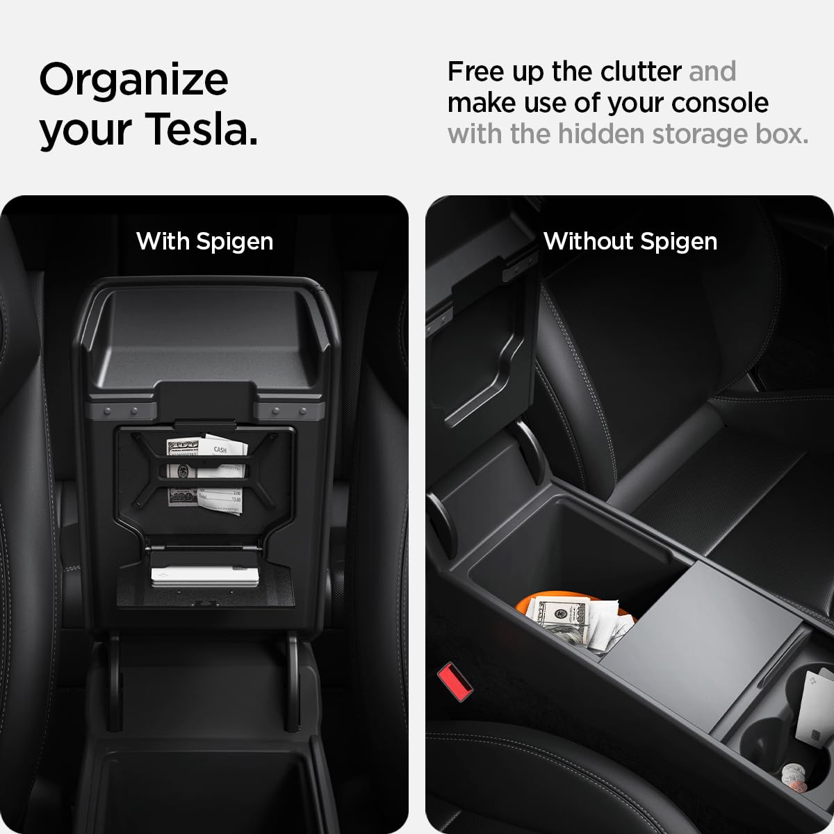 Spigen open One-Tap mechanism demonstrating fast single-handed access