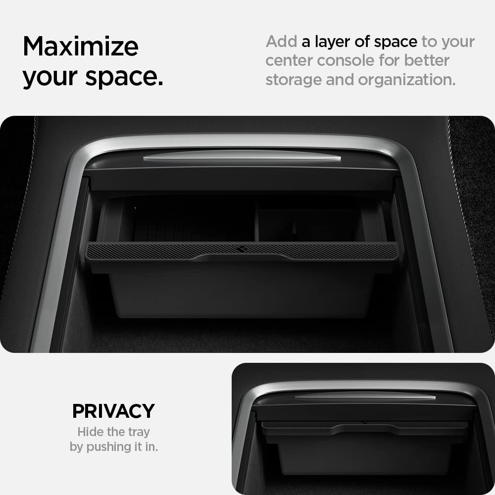 Spigen organizer filled with phone keys cards showing tidy storage