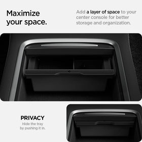 Spigen organizer filled with phone keys cards showing tidy storage