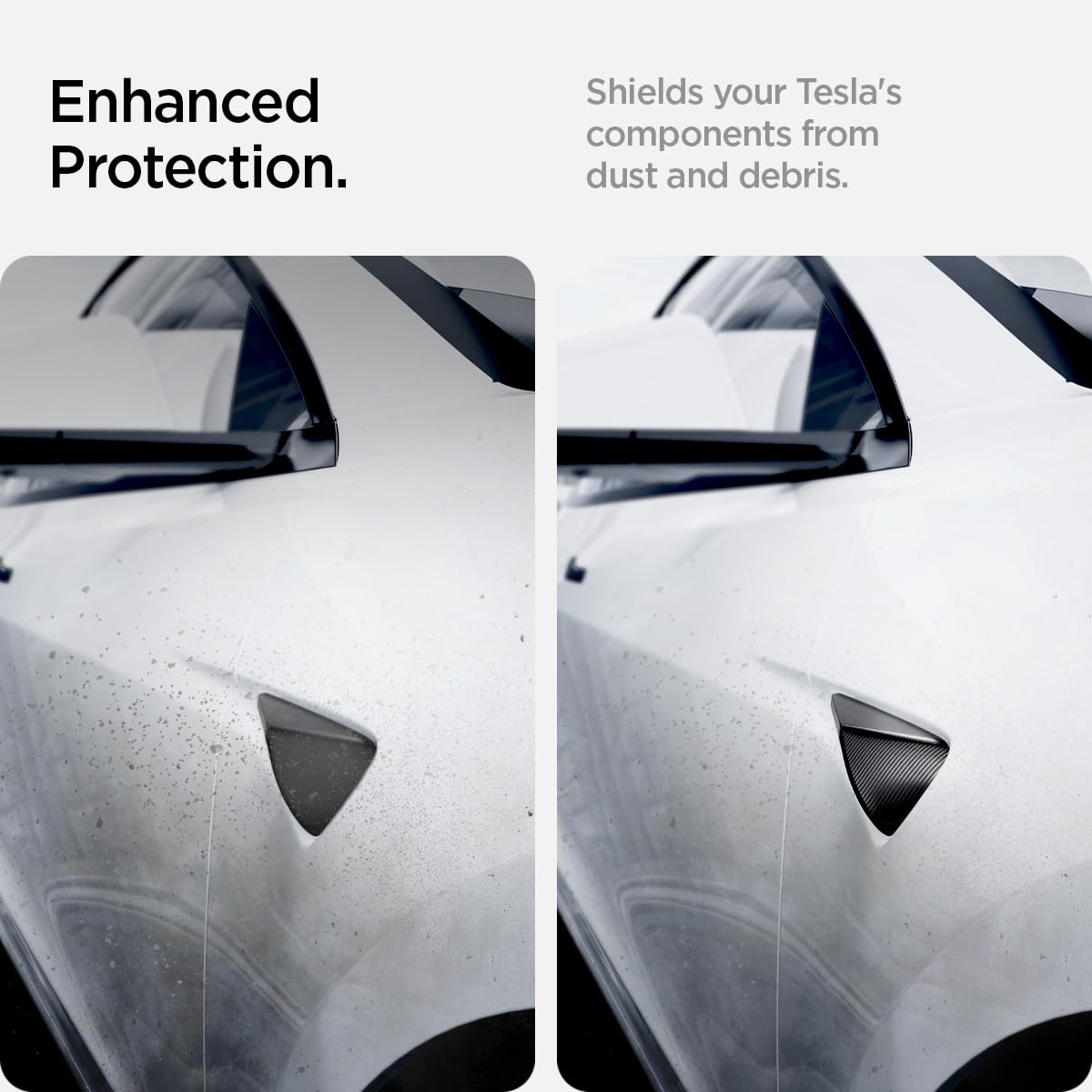 Spigen detail of 3M adhesive backing ready for secure, long-lasting attachment