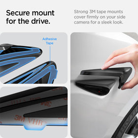 Spigen lifestyle shot with car on road showing protection from dust and debris