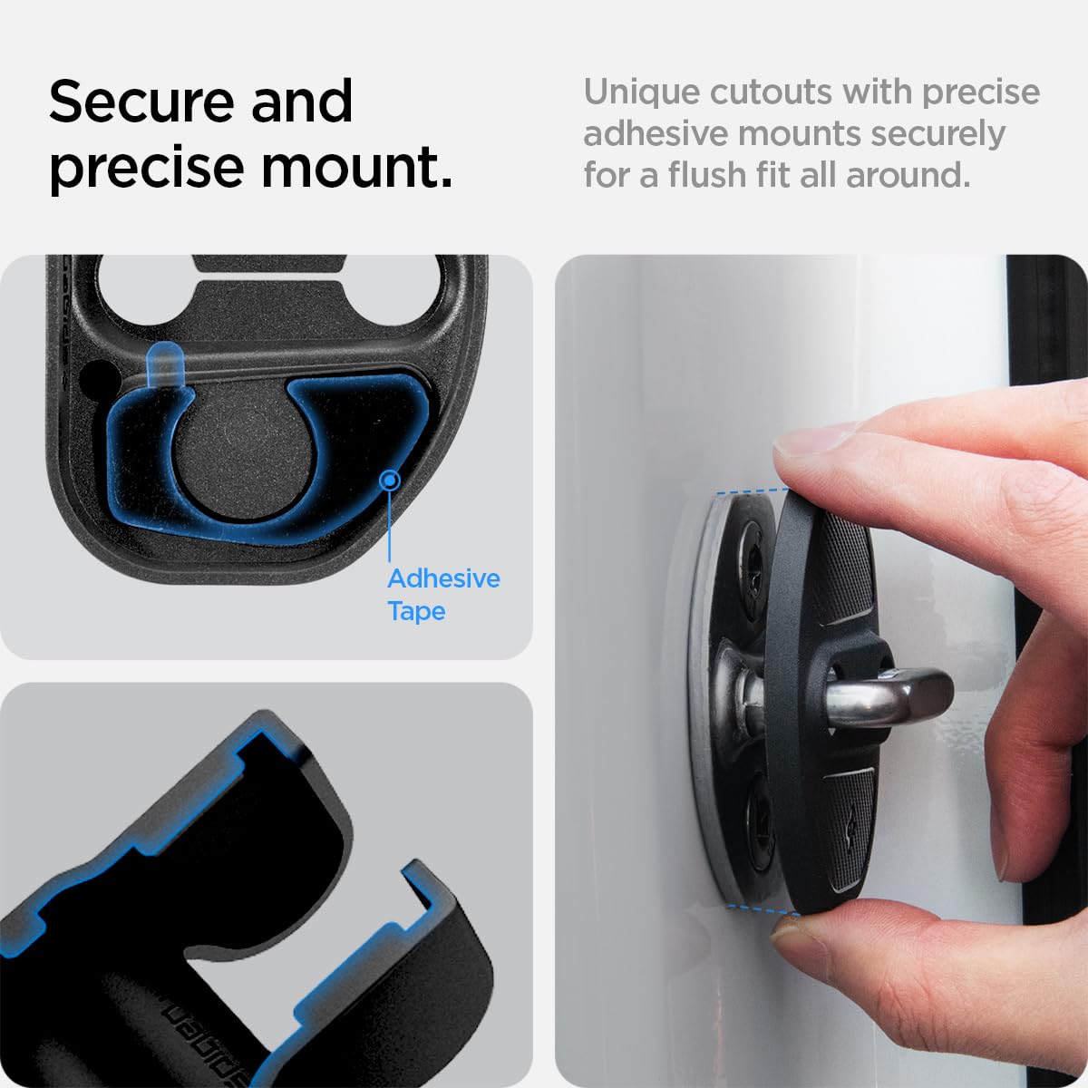 Spigen cover held in hand showing compact size and easy install
