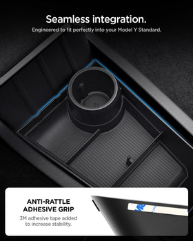 Spigen top-down look at compartment layout organizing phone, keys, and tools