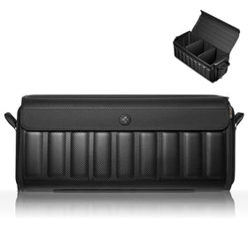 Spigen front view showing sturdy trunk organizer and streamlined benefit