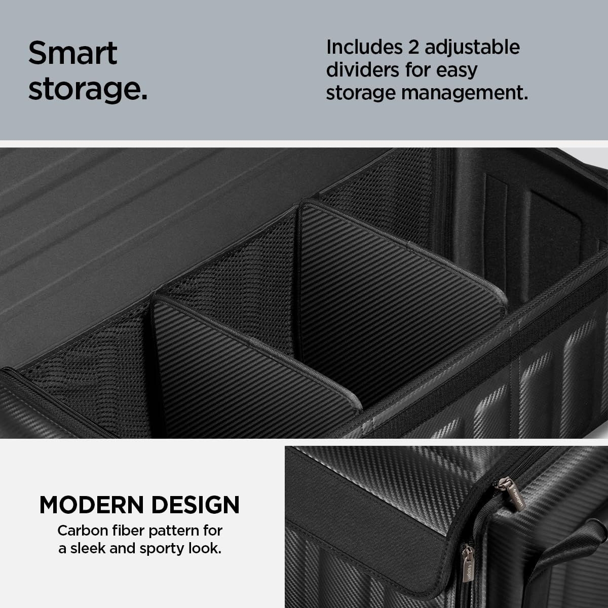 Spigen side view with zipped sides and lid demonstrating quick setup