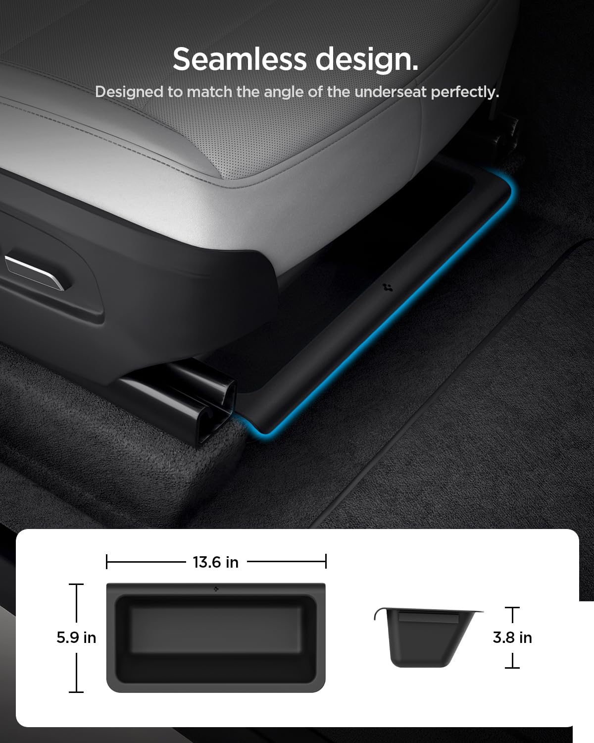 Spigen next to ruler for scale showing compact capacity benefit