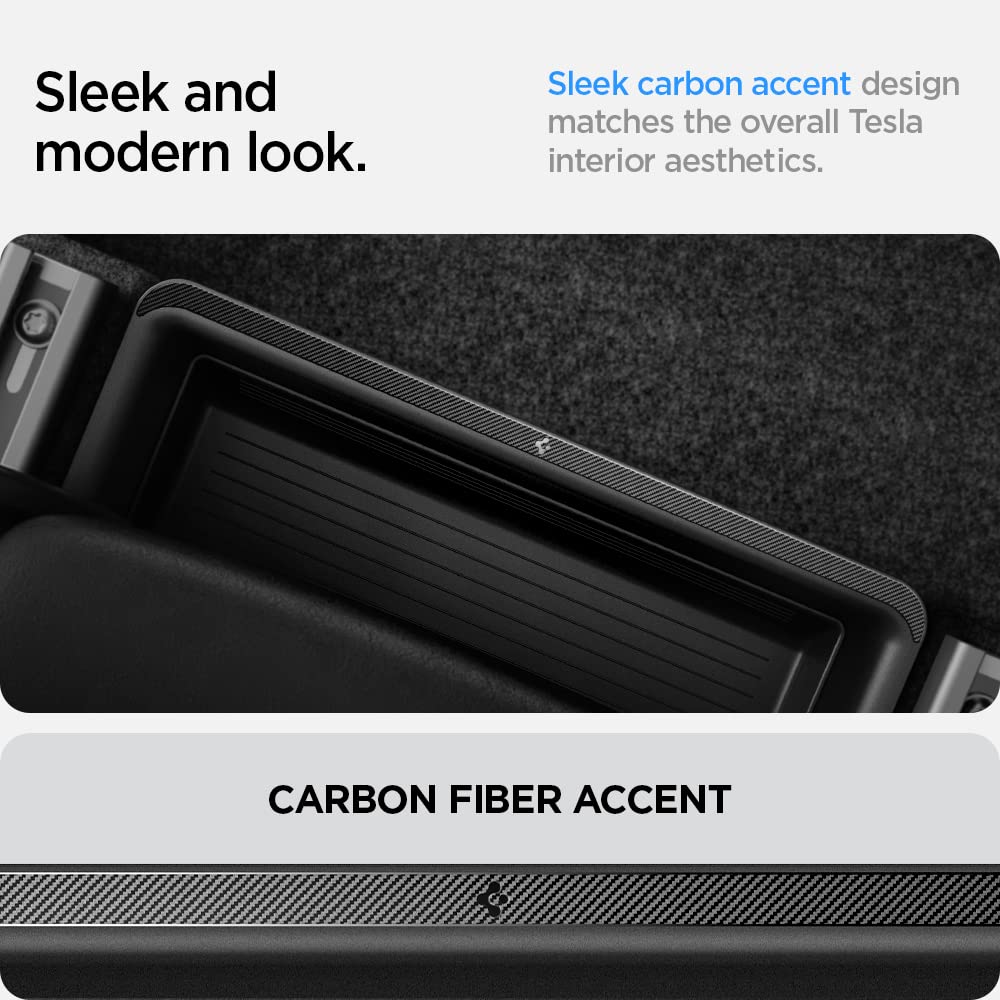 Spigen under seat lifestyle view in backseat, organizes essentials discreetly