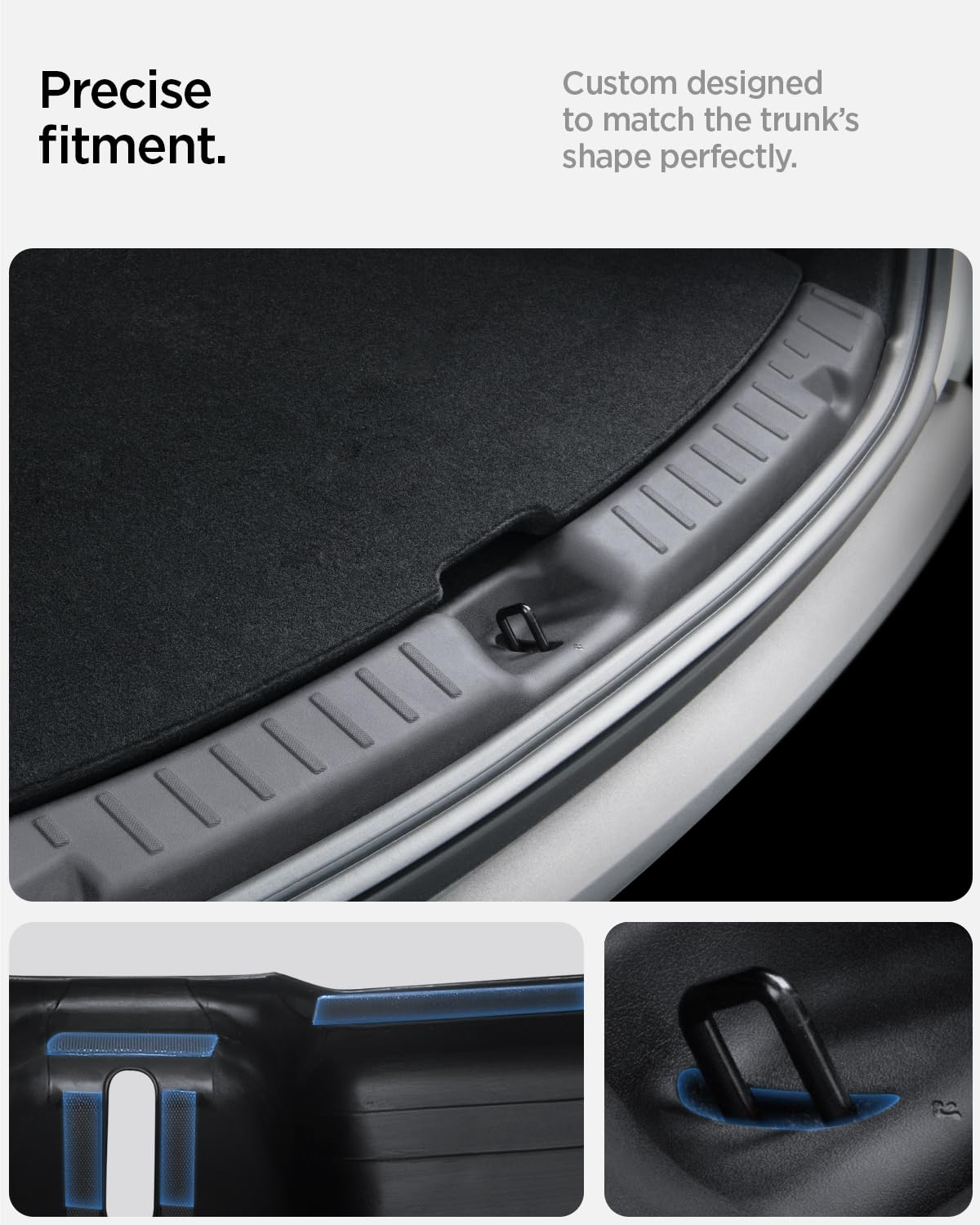 Spigen Velcro stabilizer detail securing the guard for reliable fit