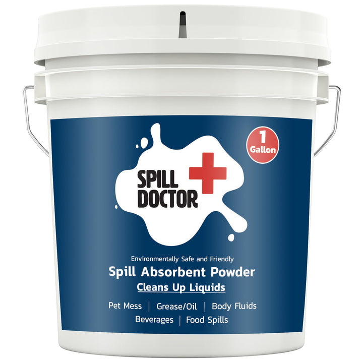 Spill Doctor front container showing product and easy storage benefit