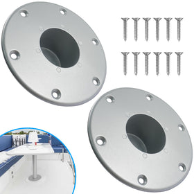 SPNKMJUJ front view of flush mount showing chrome finish and stability