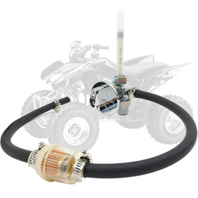 SPNUVR fuel filter and hoses layout showing included parts for quick install