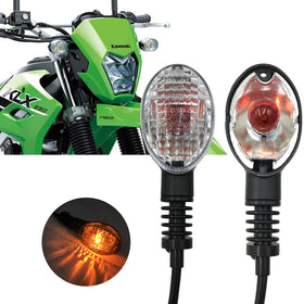 SPNUVR indicators mounted on a Ninja 250 demonstrating fitment and improved visibility