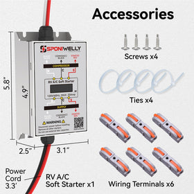 Sponiwelly in camper beside generator and AC unit, enables smoother starts on small generators