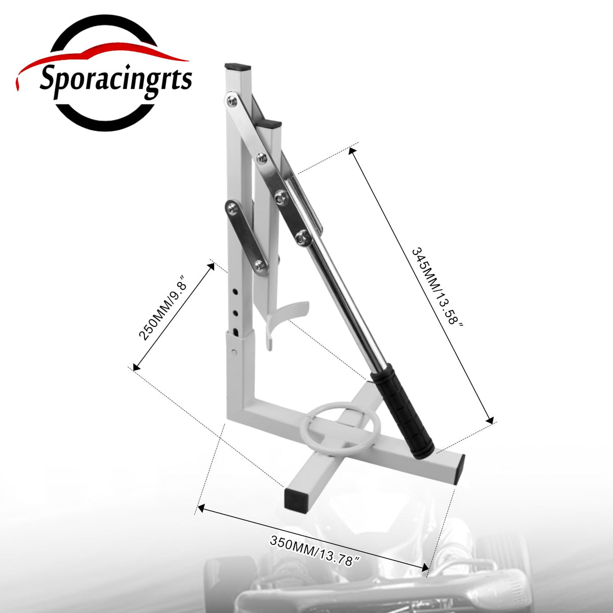 Sporacingrts close-up of double linkage mechanism with smoother leverage benefit