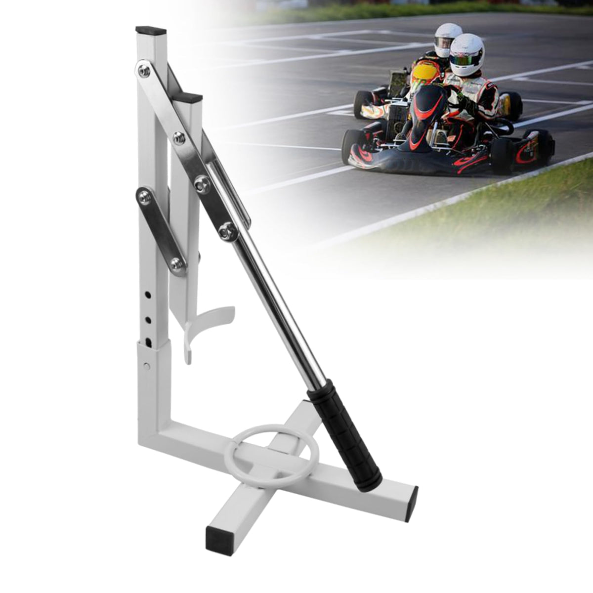 Sporacingrts front view showing compact bead breaker and easy handling benefit