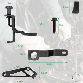Sporthfish crankshaft positioning tool mounted detail, secures crank at TDC for accuracy