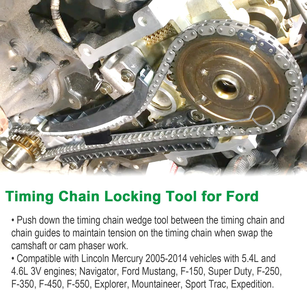 Sporthfish tools laid on workbench with ratchet, promotes faster Ford engine service