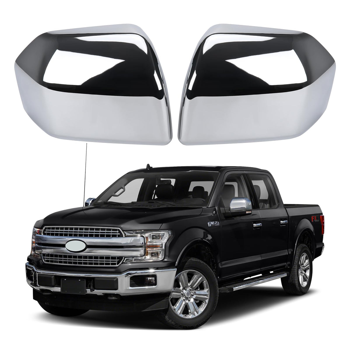 sportuli front view of chrome mirror covers showing sleek upgrade