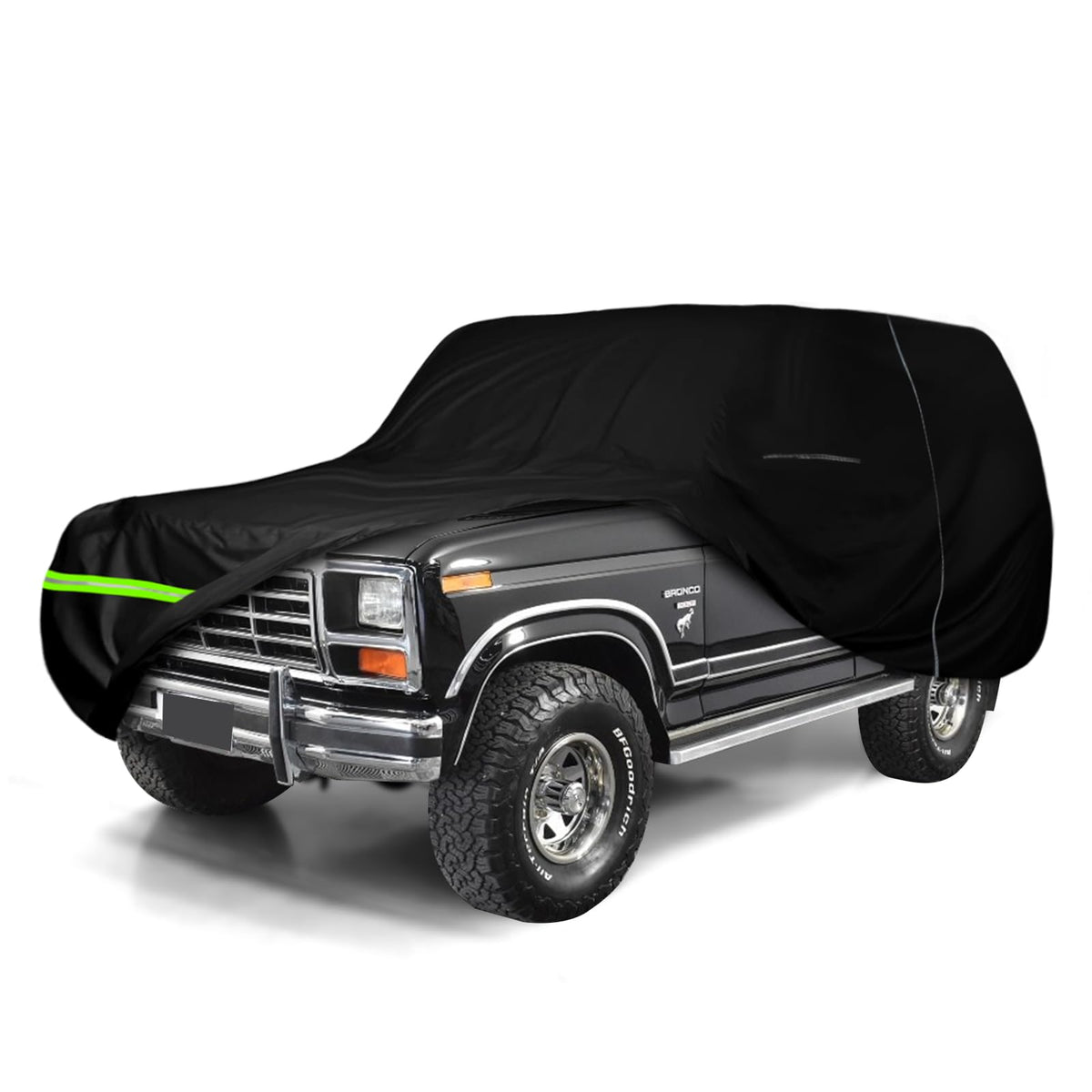 sportuli front view of Bronco cover showing tailored fit and full protection